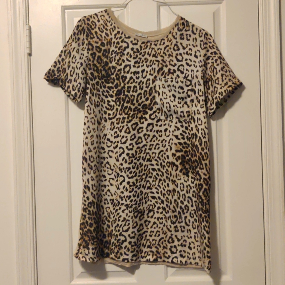 Zara animal print T-shirt dress